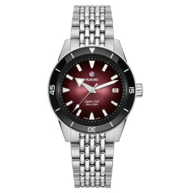 Montre Rado Captain Cook 39 mm Automatique Cadran Dégradé Bordeaux Bracelet Acier