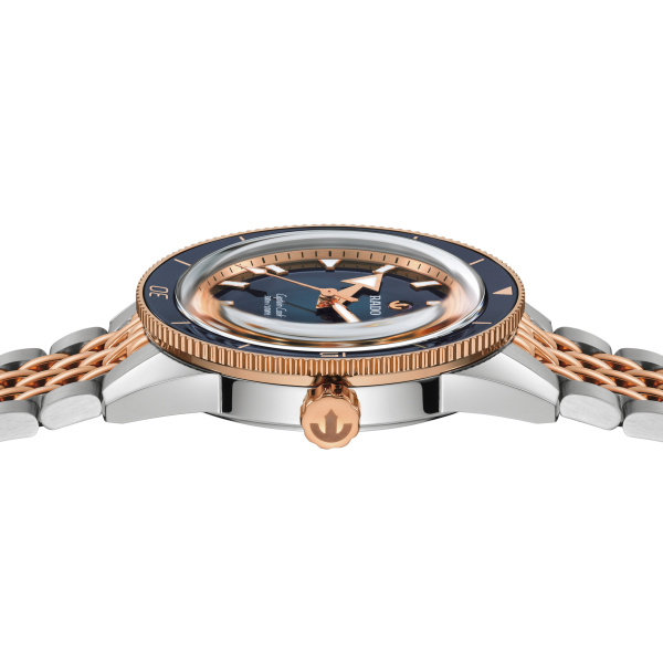 Montre Rado Captain Cook 39 mm Automatique Cadran Dégradé Bleu Bicolore Ton Or Rose