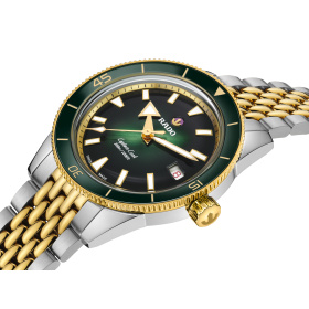 Montre Rado Captain Cook 39 mm Automatique Cadran Dégradé Vert Bicolore Doré