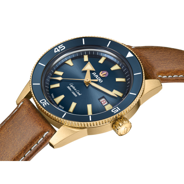 Montre Rado Captain Cook Bronze 42 mm Automatique Cadran Bleu Édition Limitée