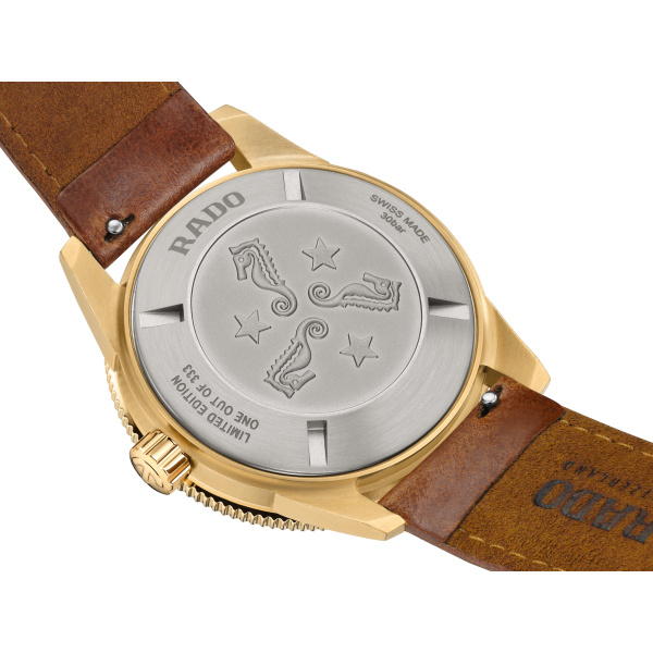 Montre Rado Captain Cook Bronze 42 mm Automatique Cadran Bleu Édition Limitée