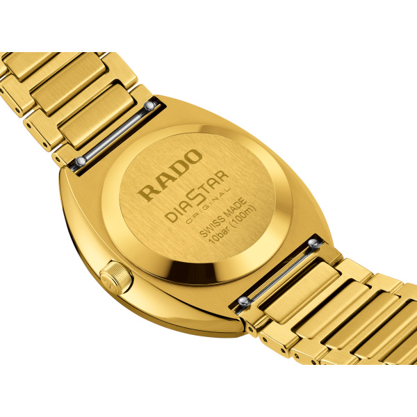 Montre Rado DiaStar Original 38 mm Automatique Cadran Vert Mosaïque Jour Date Doré