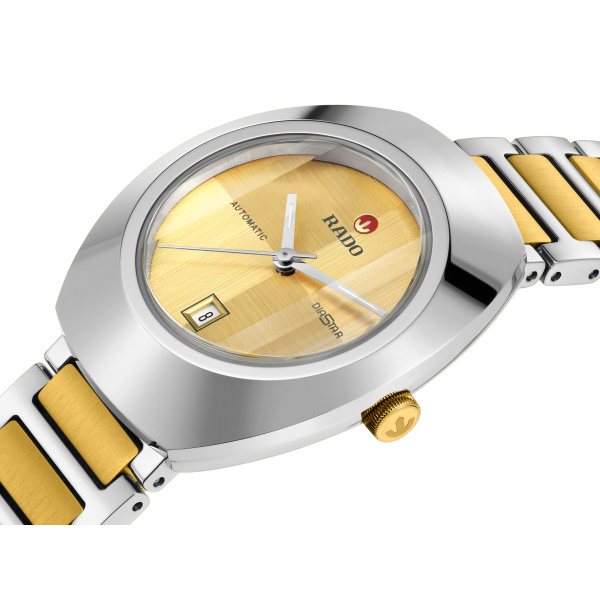 Montre Rado DiaStar Original 30 mm Automatique Cadran Jaune Bracelet Bicolore