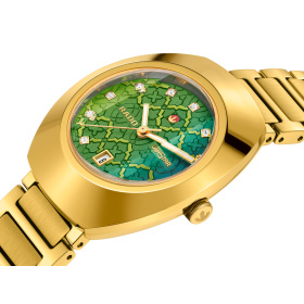 Montre Rado DiaStar Original 30 mm Automatique Cadran Vert Mosaïque Doré