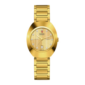 Montre Rado DiaStar Original Automatic Diamonds 30 mm Cadran Jaune Index Diamants Doré
