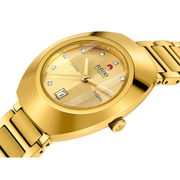Montre Rado DiaStar Original Automatic Diamonds 30 mm Cadran Jaune Index Diamants Doré