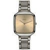 Montre Rado True Square Thinline 37 mm Quartz Céramique Plasma Cadran Champagne