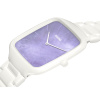 Montre Rado True Square Thinline 37 mm Quartz Céramique Blanche Cadran Nacre Violette