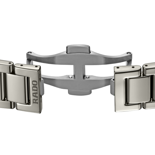 Montre Rado True Square Thinline 37 mm Quartz Céramique Plasma Cadran Champagne