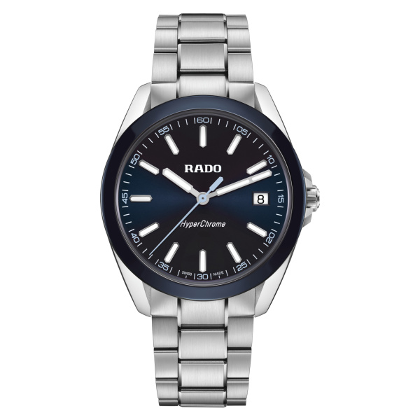 Montre Rado HyperChrome 41,5 mm Quartz Cadran Bleu Lunette Céramique Bleue