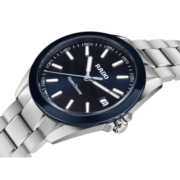 Montre Rado HyperChrome 41,5 mm Quartz Cadran Bleu Lunette Céramique Bleue
