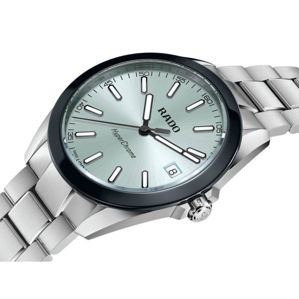 Montre Rado HyperChrome 41,5 mm Quartz Cadran Bleu Glacier Bracelet Acier