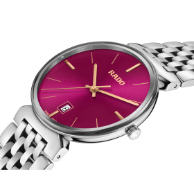 Montre Rado Florence 38 mm Quartz Cadran Rouge Bracelet Acier