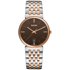 Montre Rado Florence 38 mm Quartz Cadran Brun Bicolore Ton Or Rose
