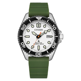 Montre Citizen Promaster Marine 40,55 mm Eco-Drive Plongée Cadran Blanc Bracelet Vert