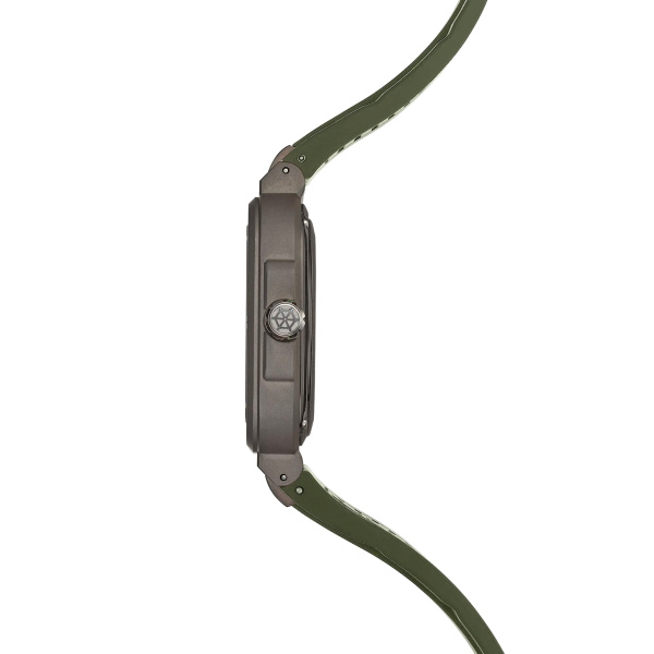 Montre Herbelin Cap Camarat Square Squelette Titane 40,5 mm Automatique Bracelet Caoutchouc Kaki Édition Limitée