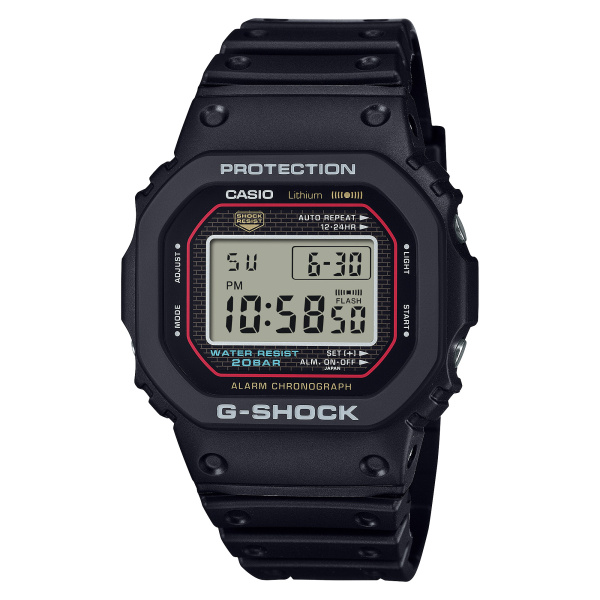 Montre Casio G-Shock DW-5000R 42,3 mm Quartz Numérique Bracelet Résine Noir