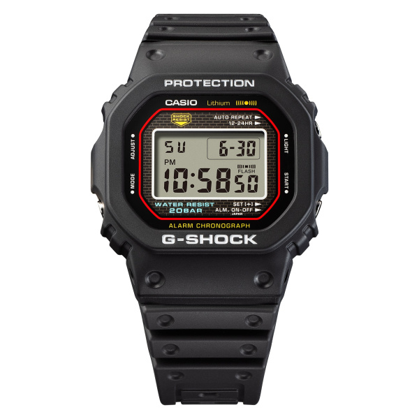 Montre Casio G-Shock DW-5000R 42,3 mm Quartz Numérique Bracelet Résine Noir