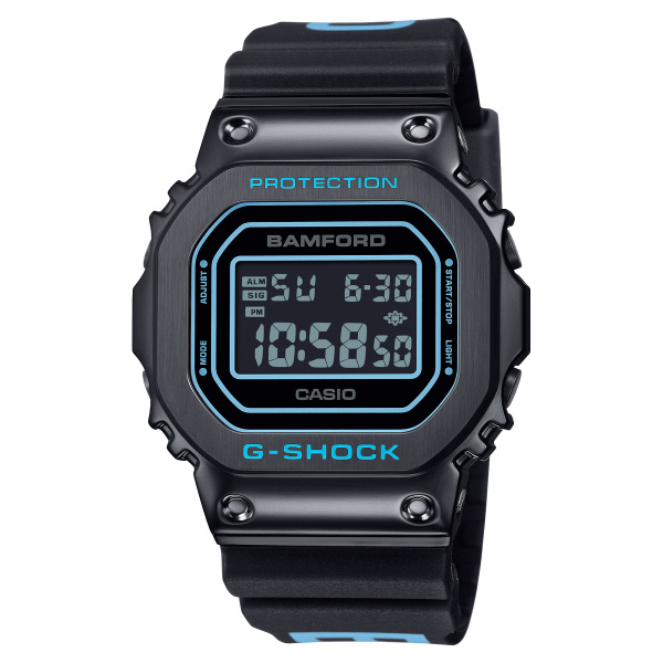 Montre Casio G-Shock GM-5600 Bamford 43,2 mm Quartz Numérique Lunette Acier Noir