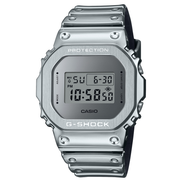 Montre Casio G-Shock GM-5600 43,2 mm Quartz Numérique Écran Argenté Bracelet Silicone Argenté