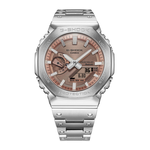Montre Casio G-Shock GM-B2100 Full Metal 44,4 mm Tough Solar Bluetooth Cadran Cuivré Bracelet Acier