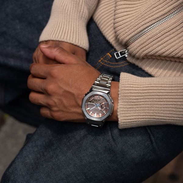 Montre Casio G-Shock GM-B2100 Full Metal 44,4 mm Tough Solar Bluetooth Cadran Cuivré Bracelet Acier