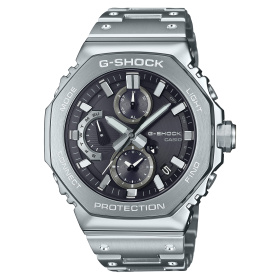Montre Casio G-Shock GMC-B2100 Chronographe Full Metal 46,3 mm Tough Solar Bluetooth Cadran Noir Bracelet Acier