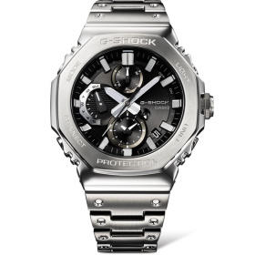 Montre Casio G-Shock GMC-B2100 Chronographe Full Metal 46,3 mm Tough Solar Bluetooth Cadran Noir Bracelet Acier