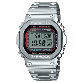 Montre Casio G-Shock GMW-B5000 Full Metal 43,2 mm Tough Solar Radio-pilotée Bluetooth Acier Rouge Bleu Jaune