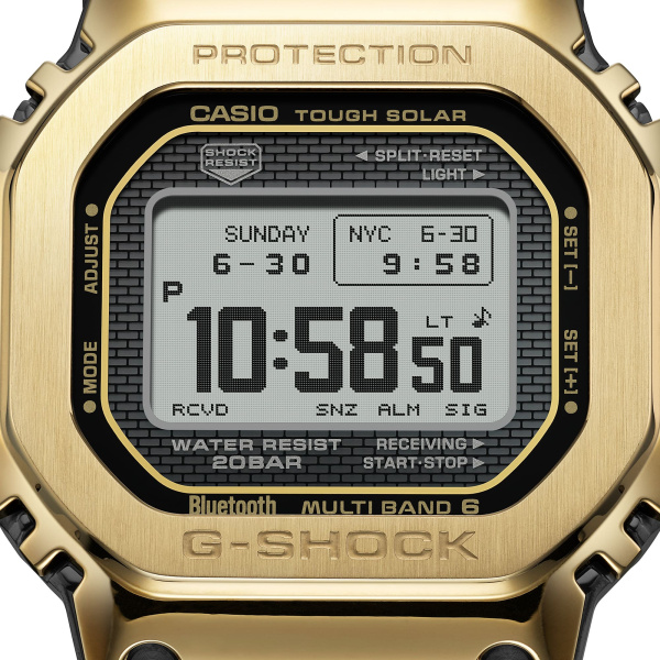 Montre Casio G-Shock GMW-BZ5000 Full Metal 43,6 mm Tough Solar Radio-pilotée Bluetooth Écran MIP Doré