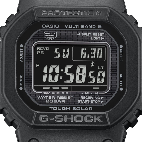 Montre Casio G-Shock GW-5000 42,8 mm Tough Solar Radio-pilotée Numérique Noir Bracelet Résine