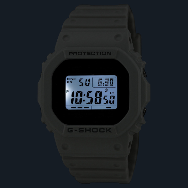 Montre Casio G-Shock GW-5000 42,8 mm Tough Solar Radio-pilotée Numérique Blanc Bracelet Résine
