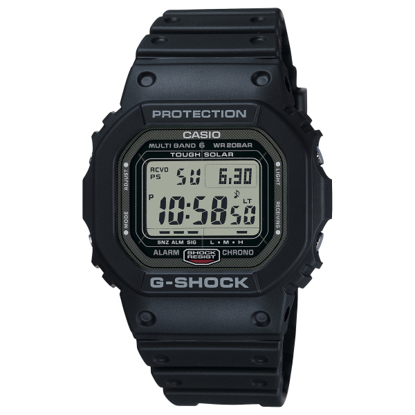 Montre Casio G-Shock GW-5000U 42,8 mm Tough Solar Radio-pilotée Numérique Noir Bracelet Uréthane