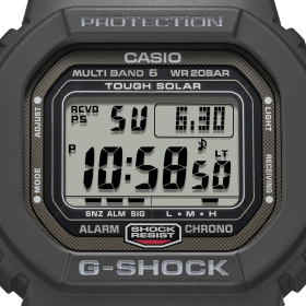 Montre Casio G-Shock GW-5000U 42,8 mm Tough Solar Radio-pilotée Numérique Noir Bracelet Uréthane