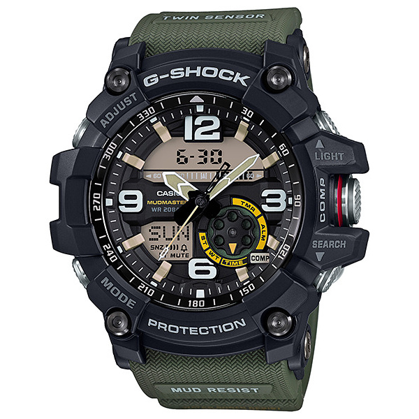 Montre Casio G-Shock Mudmaster GG-1000 55,3 mm Quartz Boussole Bracelet Résine Vert