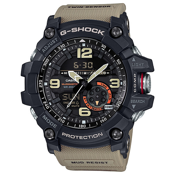 Montre Casio G-Shock Mudmaster GG-1000 55,3 mm Quartz Boussole Bracelet Résine Beige