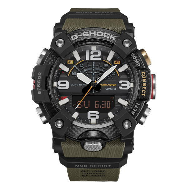 Montre Casio G-Shock Mudmaster GG-B100X 51,3 mm Quartz Bluetooth Bracelet Résine Vert