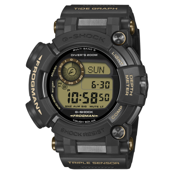 Montre Casio G-Shock Frogman GWF-D1000BC 53,3 mm Solaire Radio-pilotée Plongée ISO Bracelet Composite Noir