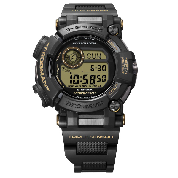 Montre Casio G-Shock Frogman GWF-D1000BC 53,3 mm Solaire Radio-pilotée Plongée ISO Bracelet Composite Noir