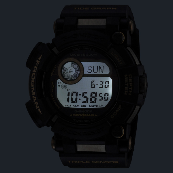 Montre Casio G-Shock Frogman GWF-D1000BC 53,3 mm Solaire Radio-pilotée Plongée ISO Bracelet Composite Noir