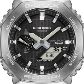 Montre Casio G-Shock G-Steel GBM-2100 44,4 mm Tough Solar Bluetooth Cadran Noir Bracelet Résine