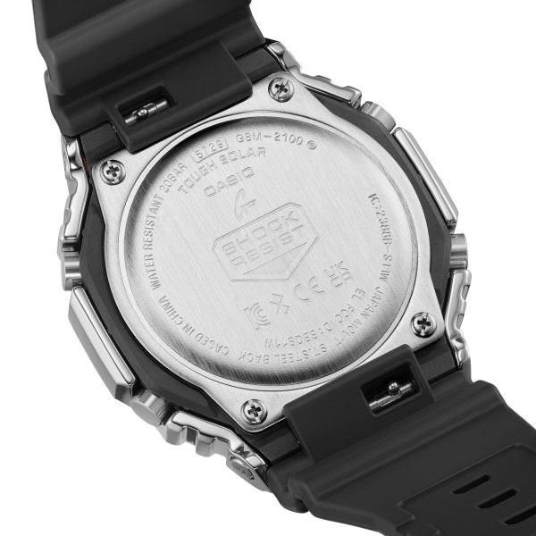 Montre Casio G-Shock G-Steel GBM-2100A 44,4 mm Tough Solar Bluetooth Cadran Vert Bracelet Résine