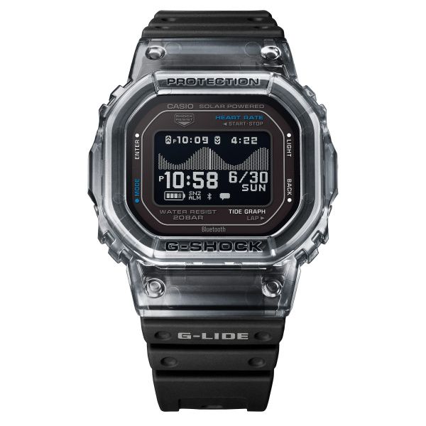 Montre Casio G-Shock G-Lide GBX-H5600 44,5 mm Cardiofréquencemètre Graphique des Marées Solaire Noir