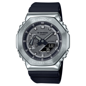 Montre Casio G-Shock GM-2100 44,4 mm Quartz Analogique-Numérique Lunette Acier Cadran Argent