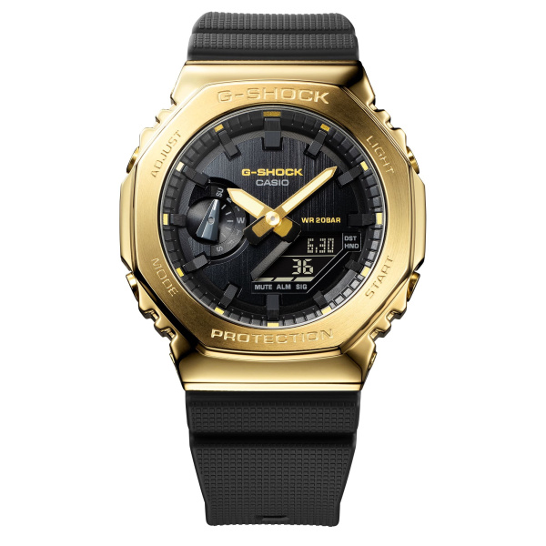 Montre Casio G-Shock GM-2100G 44,4 mm Quartz Analogique-Numérique Lunette Dorée Cadran Noir