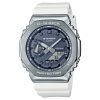 Montre Casio G-Shock GM-2100WS 44,4 mm Quartz Analogique-Numérique Cadran Gris Métallisé Bracelet Blanc