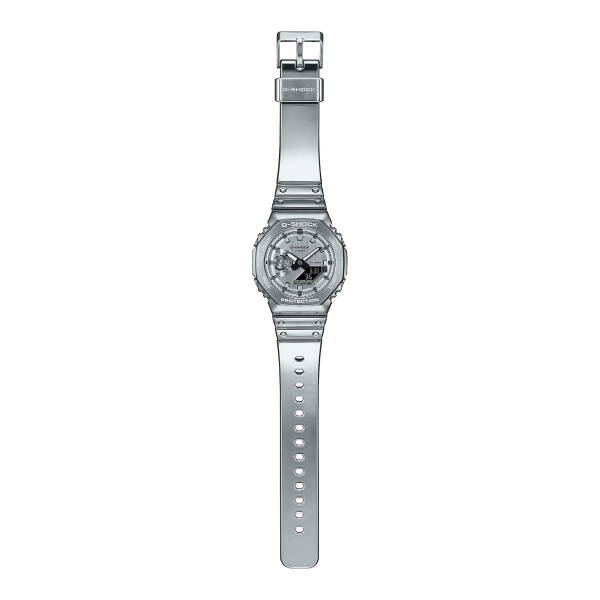 Montre Casio G-Shock GM-2100YM 44,4 mm Quartz Analogique-Numérique Argent Bracelet Silicone Argenté