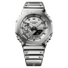 Montre Casio G-Shock GM-2100YM 44,4 mm Quartz Analogique-Numérique Argent Bracelet Silicone Argenté