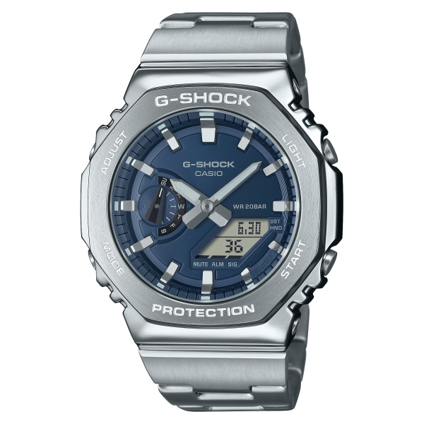 Montre Casio G-Shock GM-2110D 44,4 mm Quartz Analogique-Numérique Cadran Bleu Marine Bracelet Acier