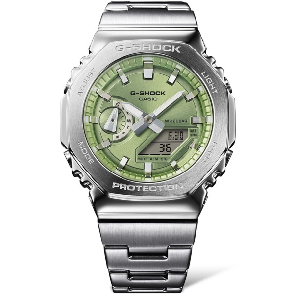 Montre Casio G-Shock GM-2110D 44,4 mm Quartz Analogique-Numérique Cadran Vert Citron Bracelet Acier